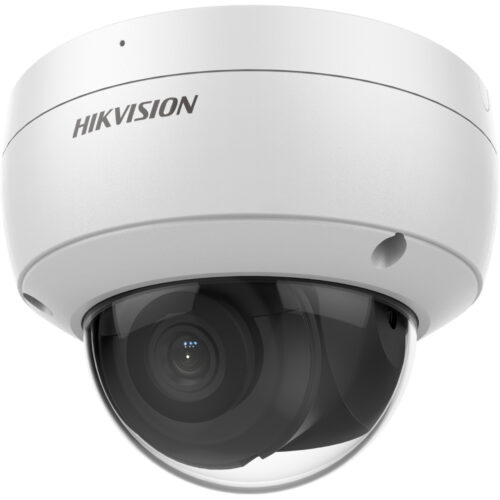Hikvision IP, Dómkamera, 4 MP, Fix objektív, 2.8mm, EXIR 30m, IR, Hang/riasztás I/O, Beépített mikrofon