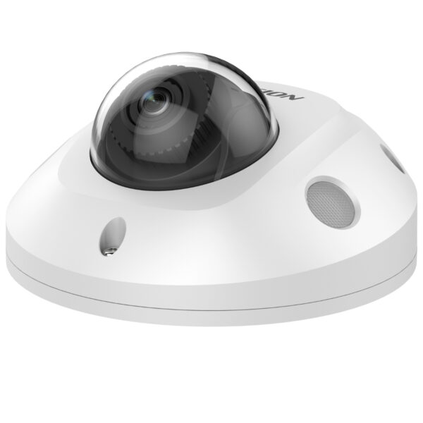 HIKVISION-DS-2CD2546G2-IS-1.jpg Hikvision IP, Mini dómkamera, 4 MP, Fix objektív, 2.8mm, EXIR 30m, IR, Hang/riasztás I/O