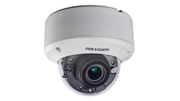Hikvision Analóg HD, Dómkamera, 2 MP, 2.7-13.5mm, Pro, vandálbiztos, motoros objektív, PoC, EXIR 60m