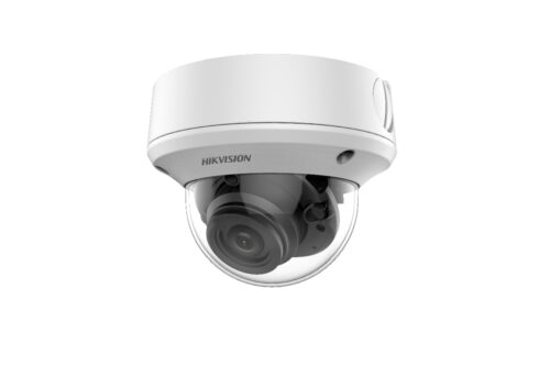 Hikvision Analóg HD, Dómkamera, 2 MP, 2.7-13.5mm, Pro, vandálbiztos, motoros objektív, PoC, EXIR 60m