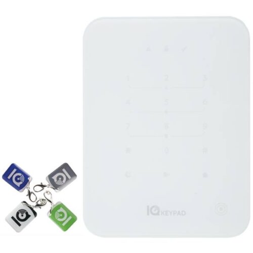 DSC IQ Vezeték nélküli PowerG érintőgombos fehér kezelő proxy olvasóval IQ4NS, IQ4HUB, IQ4 központokhoz