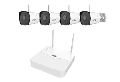 Uniview WiFi szett - 4 csatornás NVR, 4db 2MP Wifi-s cső kamera