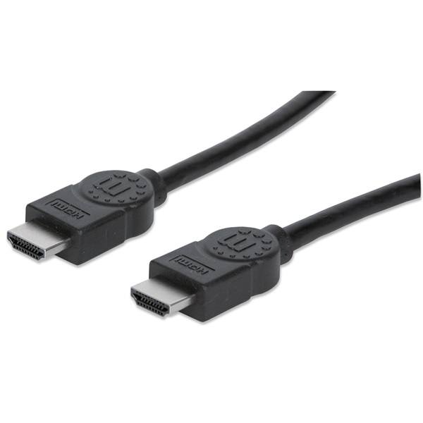Manhattan Kábel - HDMI to HDMI (4K@60Hz, 3D, Shielded, 10m, Fekete)