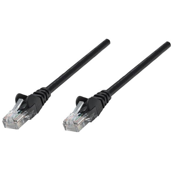 Manhattan Kábel - U/UTP Patch (RJ45 to RJ45, Cat6, 1m, fekete, réz)