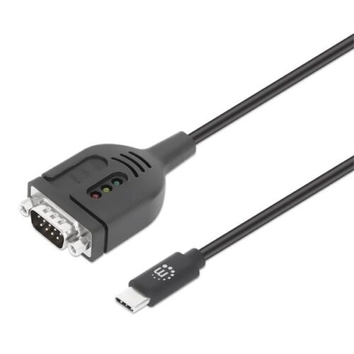 Manhattan Kábel átalakító - USB-C to Serial DB9 / RS232 Adapter Cable, 1m