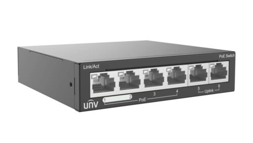 NSW2020-6T-PoE-IN.jpg Uniview 6 portos (4+2) 10/100Mbps-es, PoE Switch