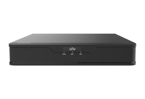 NVR301-08X-1.jpg Uniview 16 csatornás, 1 HDD-s, IP Rögzítő, 1U kialakítás,