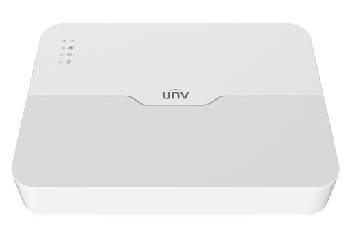 NVR301-LS3-P8_series1.jpg Uniview 4 csatornás, 1 HDD-s, IP Rögzítő, 1U kialakítás, 4 POE csatlakozóval rendelkezik