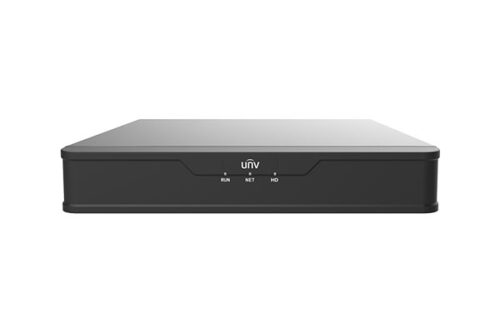 Uniview 4 csatornás, 1 HDD-s, IP Rögzítő, 1U kialakítás, 4 POE csatlakozóval rendelkezik