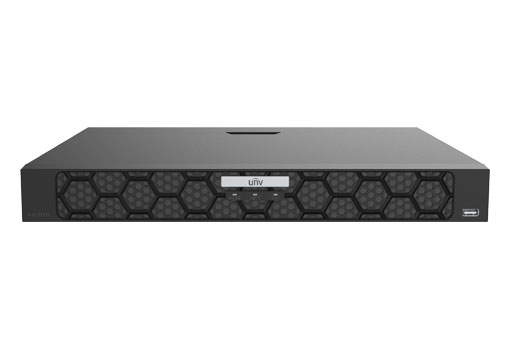 Uniview 16 csatornás, 2 HDD-s, IP Rögzítő, 1U kialakítás, Riasztási ki/bemenettel,