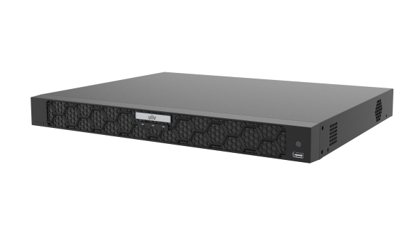 NVR504-32B.png Uniview 32 csatornás, 4 HDD-s, IP Rögzítő, 1U kialakítás,