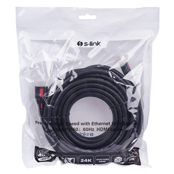 S-Link Kábel - SL-HDM4K10 (HDMI2.0 kábel, 4K/60Hz, apa/apa, 10m)