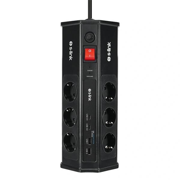 S-Link_Tulfeszultsegvedo_-_PRZ03_3m_630_Joule_2xUSB-A_2xType-C_24A5V_6000V_6db_schuko-i543716.jpg S-Link Túlfeszültségvédő - PRZ03 (3m, 630 Joule, 2xUSB-A, 2xType-C, 2.4A/5V, 6000V, 6db schuko)