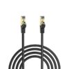 S-link Kábel - SL-CAT7100M (S/FTP patch kábel, CAT7, fekete, aranyozott, 100m)