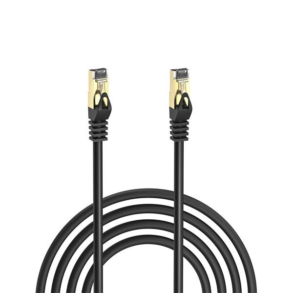 S-link Kábel - SL-CAT720M (S/FTP patch kábel, CAT7, aranyozott, fekete, 20m)