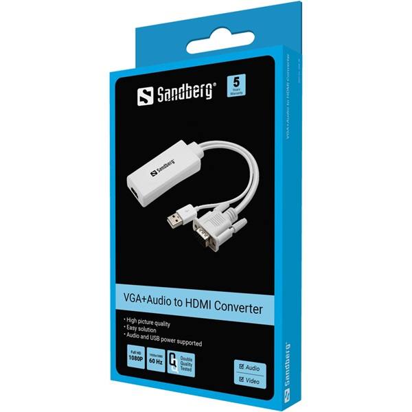 Sandberg_Kabel_Atalakito_-_VGA_Audio_to_HDMI_Converter-i426114.jpg Sandberg Kábel Átalakító - VGA+Audio to HDMI Converter