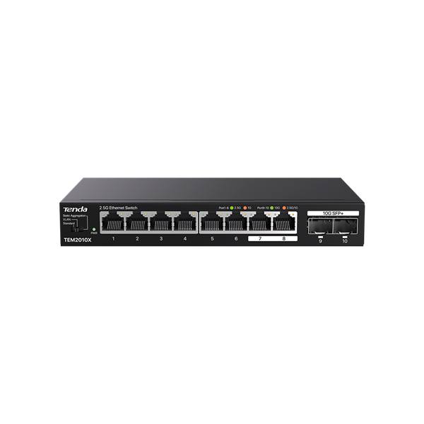 Tenda Switch - TEM2010X (8x 2,5Gbps + 2x 10Gbps SFP)