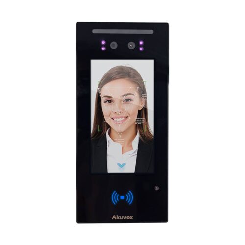 a05c_frontled.jpg Önálló működésű biometrikus beléptető terminál maszkellenőrzéssel és beépített webszerverrel
