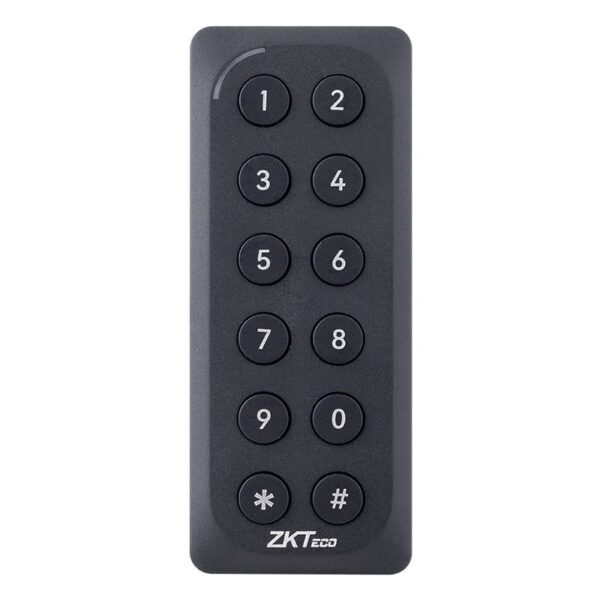 ZKTeco ACC-ER-KR902 hibrid EM, Mifare/DESfire kártyás és kódbilentyűs segédolvasó, Wiegand és RS485 kimenettel