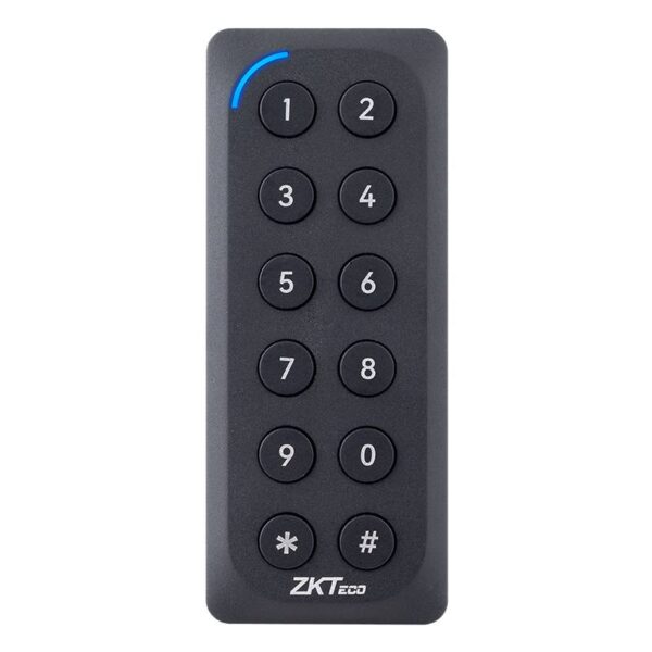 ZKTeco ACC-ER-KR902 hibrid EM, Mifare/DESfire kártyás és kódbilentyűs segédolvasó, Wiegand és RS485 kimenettel