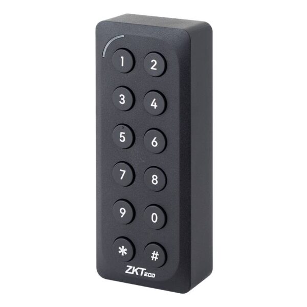 ZKTeco ACC-ER-KR902 hibrid EM, Mifare/DESfire kártyás és kódbilentyűs segédolvasó, Wiegand és RS485 kimenettel