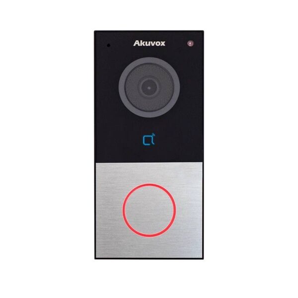 akuvox_e12w_kaputelefon_elolrol_piros_visszajelzo_led.jpg Akuvox IP kaputelefon kültéri egység (IP65)