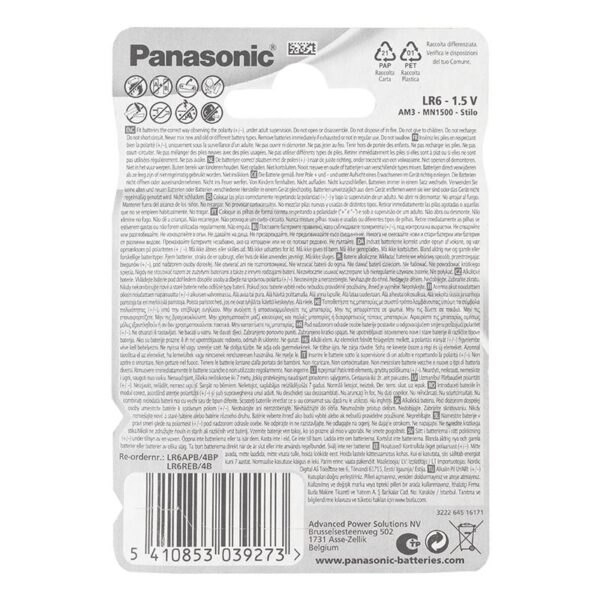 Panasonic AA típusú ceruza elem