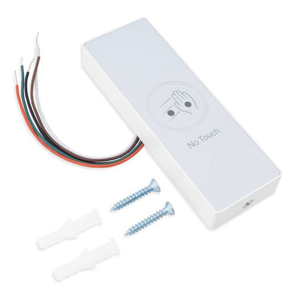 cbutton-400-wh_set_1.jpg Felületre szerelhető közelítés érzékeny kapcsoló(IP66), időzítéssel, érzékelés állítással, NO/NC kimenettel, fehér