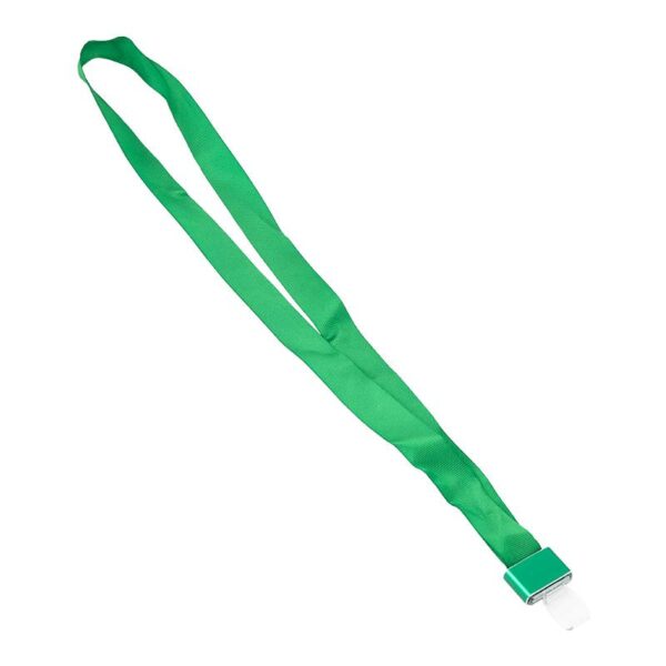 Kártyatartó nyakbaakasztó szalag - 20 mm széles - zöld