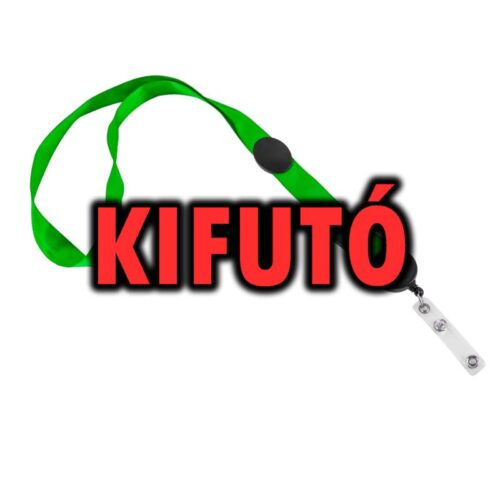 ch-424-gn_kifuto.jpg Kifutó termék! Nyakba akasztó 20 mm széles, kihúzható pass tartóval - zöld
