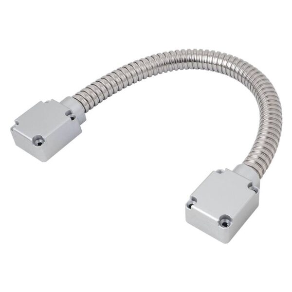 INOX kábelátvezető fém szögletes véglezáróval 14 mm belső átmérővel