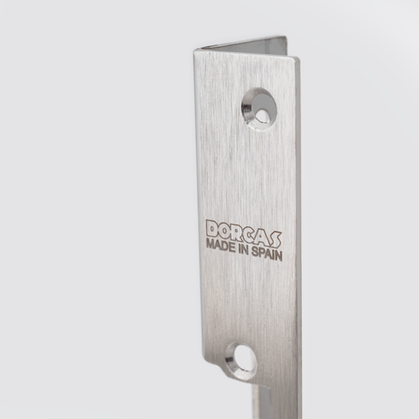 OUTLET: Hosszú zárpajzs DORCAS zárakhoz - fa ajtóra - INOX - jobbos
