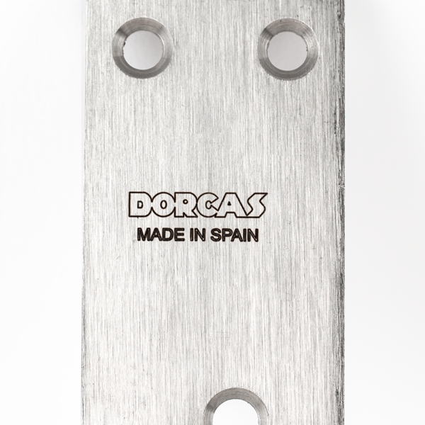 Hosszú zárpajzs DORCAS- 54-es zárak tokközépbe szereléséhez - INOX - balos