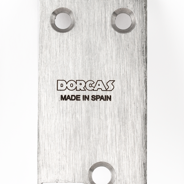Hosszú zárpajzs DORCAS- 54-es zárak tokközépbe szereléséhez  - INOX - jobbos
