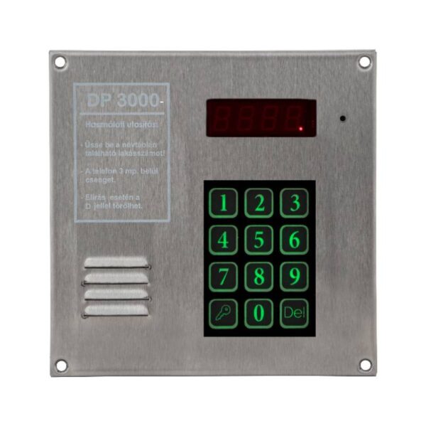 dp-3001-inox_front.jpg DP3000 INOX kaputelefon központ