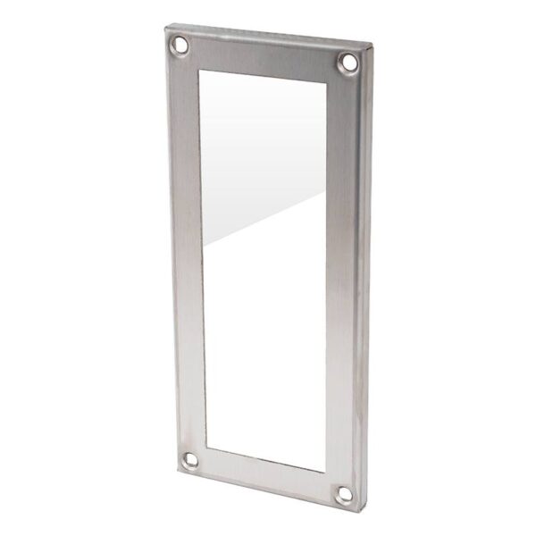 Kis INOX névtábla keret plexivel