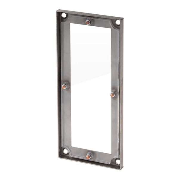 Kis INOX névtábla keret plexivel