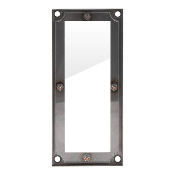 Kis INOX névtábla keret plexivel