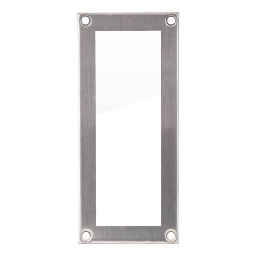Kis INOX névtábla keret plexivel