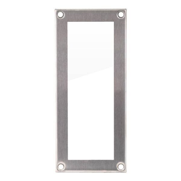 Kis INOX névtábla keret plexivel
