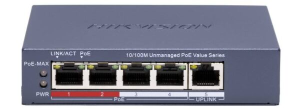 Hikvision DS-3E0105P-E/M (C) – 5 portos PoE switch (45 W)
