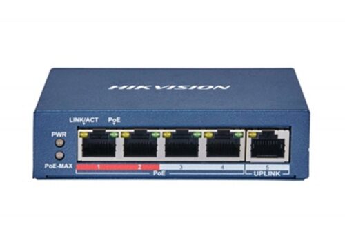 Hikvision DS-3E0105P-E (B) – 5 portos PoE switch (60 W)