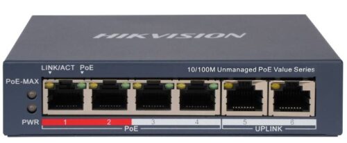 ds-3e0106p-e-mb-687a08e781b57.jpg Hikvision DS-3E0106P-E/M (B) – 6 portos PoE switch (45 W)