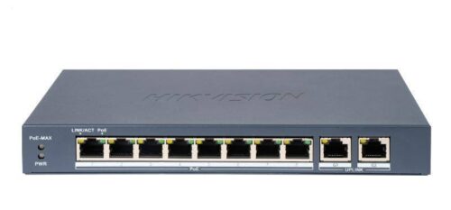 ds-3e0310p-e-mb-69df5b28c2f39.jpg Hikvision DS-3E0310P-E/M (B) – 10 portos PoE switch (80 W)