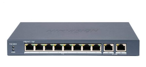 Hikvision DS-3E0310P-E/M (B) – 10 portos PoE switch (80 W)