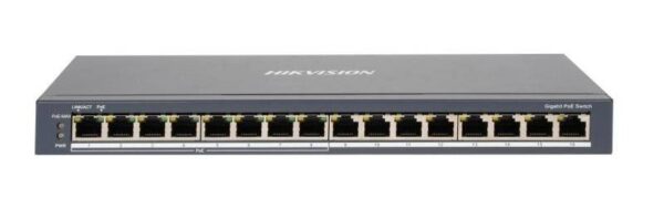 Hikvision DS-3E0516P-O – 16 portos Gbit PoE switch (110 W)