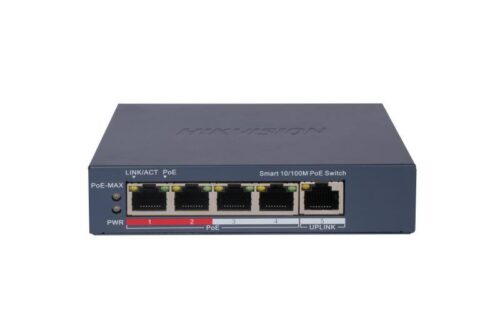 Hikvision DS-3E1105P-EI(V2) – 5 portos PoE switch (60 W)