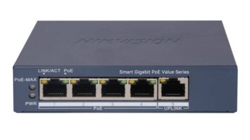 Hikvision DS-3E1505P-EI/M – 5 portos PoE switch (45 W)