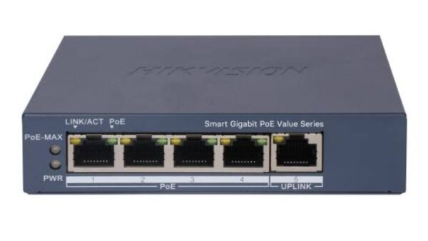 Hikvision DS-3E1505P-EI/M – 5 portos PoE switch (45 W)