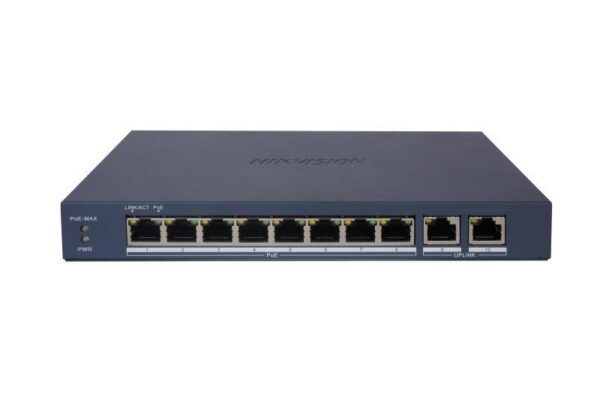 Hikvision DS-3E1510P-EI/M (B) – 10 portos PoE switch (80 W)